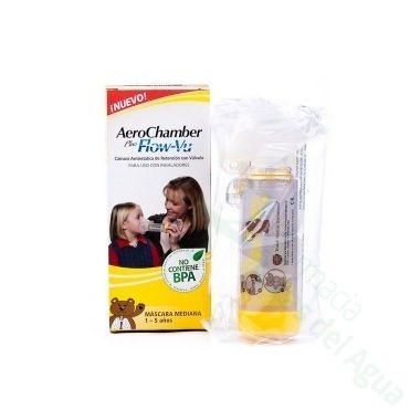 CAMARA DE INHALACION AEROCHAMBER PLUS FLOW-VU INFANTIL 1 U