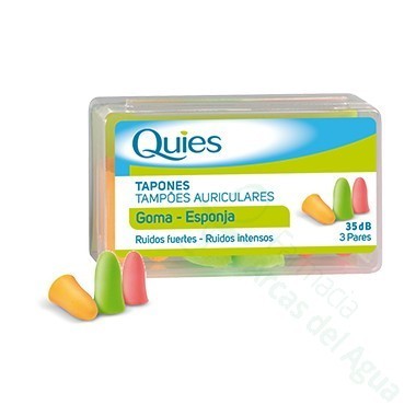 QUIES TAPONES OIDOS GOMA 6 U QUIES TAPONES OIDOS GOMA 6 U