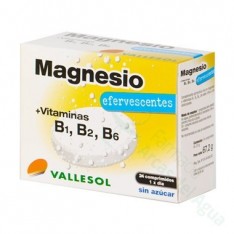 VALLESOL MAGNESIO +VITAMINAS B1, B2, B6 24 COMP EFERV