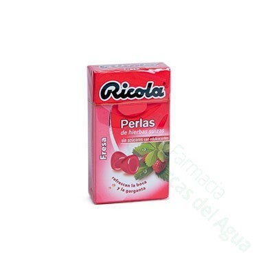 RICOLA PERLAS SIN AZUCAR FRESA 25 G