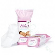 COMPRESAS HIGIENICAS FEMENINAS POSPARTO INDASEC ALGODON NORMAL CON ALAS 10 U