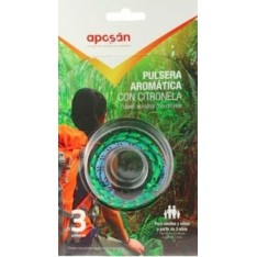 APOSAN PULSERA AROMATICA CITRONELA 3 UNIDADES