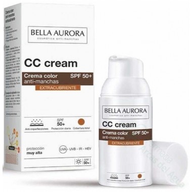 Bella Aurora Crema solar facial CC Cream FPS-50+ Extracubriente. 30 ml