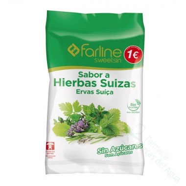 FARLINE SWEETSIN CARAMELOS HIERBAS SUIZAS BOLSA 40 G