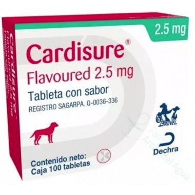 CARDISURE SABOR 2,5 mg 100 COMPRIMIDOS PARA PERROS (AL/PVC/PE/PVDC)
