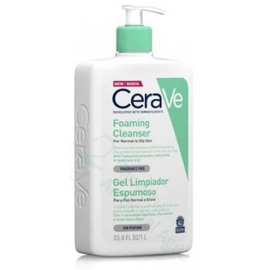 CERAVE GEL LIMPIADOR ESPUMOSO 1 ENVASE 1000 ml CERAVE GEL LIMPIADOR ESPUMOSO 1 ENVASE 1000 ml